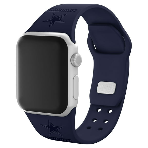 Navy Dallas Cowboys Debossed Silicone Apple Watch Band