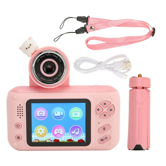Kids Camera Multifunction Front Back 180 Degree Angles Photo Video MP3 Digital Mini Camera for 3 to 12 Years Old