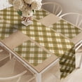 thumbnail image 2 of Ambesonne Plaid Table Runner & Placemats, Brown Diagonal Retro, Placemat 4 pcs + Runner 14"x72", Pale Brown Green Beige, 2 of 2