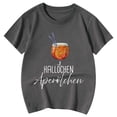 thumbnail image 4 of PMVFHDE T-Shirts Graphiques pour Fille Hauts d'Été pour Filles Hauts Tube pour Filles Hauts d'Été pour Filles T-Shirt Décontracté Imprimé Col Rond Manches Courtes T-Shirt Décontracté Gris, 8-9 Ans, 4 of 4