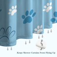 thumbnail image 6 of Blue Dog Paw Footprint Shower Curtain 36"x72" ,Bathroom Decorative Shower Curtains Set with 12 Hooks,Modern Waterproof Washable Shower Curtain, 6 of 6