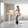 thumbnail image 2 of Costway Electric Adjustable Standing up Desk Frame Dual Motor w/Controller White, 2 of 11