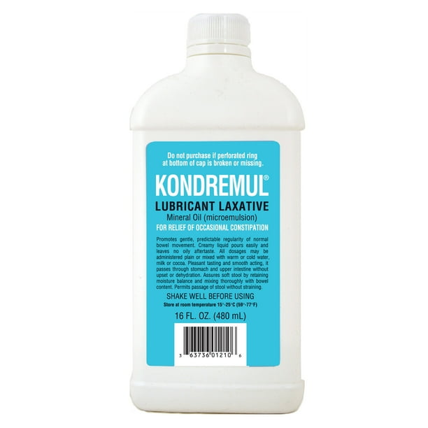 Kondremul Lubricant Laxative, Mineral Oil, Plain Flavor, 16 Fl Oz