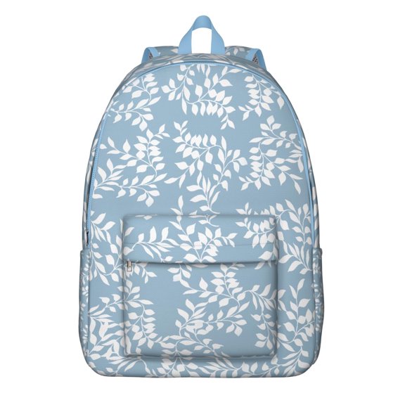 White Daisy Backpack - Floral Waterproof School Bag with Clean Vintage Design, Yellow Boho Daisy Bloom & Artistic Wildflower Accents