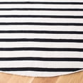 thumbnail image 3 of SAFAVIEH Montauk Amadine Striped Cotton Area Rug, Ivory/Black, 6' x 6' Round, 3 of 11