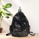 thumbnail image 5 of Mochila Escolar Brillante para Mujer Bolso Exterior para Mujer Con Bordado Lazo Cuero PU (negro), 5 of 9