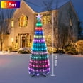 thumbnail image 2 of Collapsible Christmas Tree Light TeqHome 5.9FT Artificial Christmas Tree with 234Pcs LED Lights Remote App Voice Control IP65 Waterproof Timer Setting Work with Alexa Google, 2 of 12