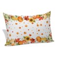 thumbnail image 2 of Pumpkins Thanksgiving Body Pillow Cover, Pillowcase Protectors with Zipper, Breathable Decorative Throw Pillow Case Cover, Fall Floral Leaves Farmhouse Art Pillow Shams for Couch Sofa 24x36Inch, 2 of 9