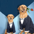 thumbnail image 2 of Trajes para perros y trajes de bandana, esmoquin para perros, trajes de fiesta de boda, camisas con pajarita para boda, trajes formales para perros, rayas para perros medianas y grandes, 4XL, 2 of 4