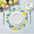 thumbnail image 5 of Coolnut Yellow Lemons Round Placemats Waterproof Non-Slip Washable Place Mats Polyester Table Mats Set of 4 Heat Resistant for Home Kitchen Holiday Party Home Decor Gifts, 5 of 7