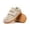 Beige, variant on Djtdsds Kids Mesh and Suede Hook and Loop Casual Sneakers with Non- Gum Sole Size:10-11 Years