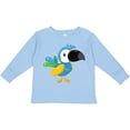 thumbnail image 3 of Inktastic Colorful Parrot, Tropical Parrot, Cute Parrot Boys or Girls Long Sleeve Toddler T-Shirt, 3 of 5