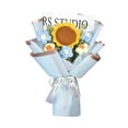 thumbnail image 3 of Ramo de flores de ganchillo, adorno decorativo, regalo, ramo de punto para Girasol azul, 3 of 9