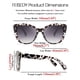 thumbnail image 3 of Gafas de Sol Polarizadas Vintage Cuadradas FEISEDY Jackie O B2451, 3 of 8