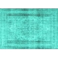 thumbnail image 1 of Ahgly Company Machine Washable Indoor Rectangle Persian Turquoise Blue Traditional Area Rugs, 2' x 5', 1 of 4