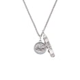 thumbnail image 2 of Delight Jewelry Silvertone Hope - Round Seal Silvertone Best Friends Forever Bar Charm Necklace, 23", 2 of 4