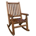 thumbnail image 4 of Leigh Country Amber-Log Adult Wood Outdoor Rocker - Brown, 4 of 4