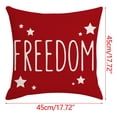 thumbnail image 4 of Patriotic Decor-Throw Pillow Covers 18x18in ,4th of July Linen Pillow Case for Independence Day,Memorial Day,Veteran's Day,USA,American Summer Outdoor Red White Blue Decorations, 4 of 9