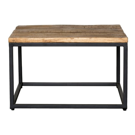 Mahogany Square Table - Kosas Home Postale Mahogany Raw Mango Wood and Iron Square Coffee Table