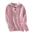 thumbnail image 4 of PEONAVET Chandail Col Roulé Femme Chandail Décontracté Col Rond Manches Longues Chandail Rayé Tricoté Blouse Ample, 4 of 9