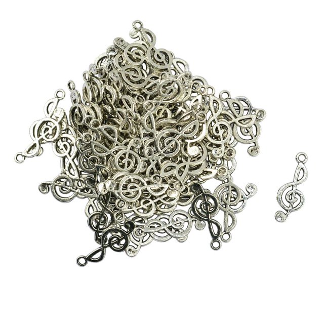 50 piezas de símbolos musicales, colgantes de para colr de bricoje, fabricación , artesanía Baoblaze Colgante de joyería de moda