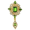 thumbnail image 1 of Sonducket Broche geométrico para mujer, alfiler de aleación de cristal, abrigo de moda para niñas, joyería femenina para regalo, adornos de Ropa, zapatos y accesorios Miscelánea Verde, 1 of 6