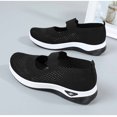 thumbnail image 5 of Black Ladies Casual Mesh Slip-On Shoes With Soft Sole Breathable Design Round Toe Lightweight For All Day Wear Comfort, 5 of 9