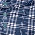 thumbnail image 3 of Juego de Sábanas de Lujo de Franela 100 % Algodón Bare Home Cuadros Stirling Azul/blanco Tamaño Twin-XL 3 Piezas Bolsillo Profundo, 3 of 7