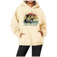 thumbnail image 2 of WEAIXIMIUNG Chandails en Molleton pour Femmes Grande Taille Sweat à Capuche Décontracté Col Rond Imprimé Animal Lettres Anglaises, 2 of 3