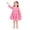 #02 Pink, variant on Dresses for Girls Cute Party Long Sleeve Tiered Ruffle Swing Girls Dress Casual A-Line Crew Neck Girls Fashion Fall Sundress Green