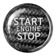 thumbnail image 2 of BINB ROAD Car Ignition Button Cover Carbon Fiber Black Compatible with Audi - Engine Start Stop Button Cover Trim for A4 A5 A6 A7 Q3 Q5 Q7,Black, 2 of 8