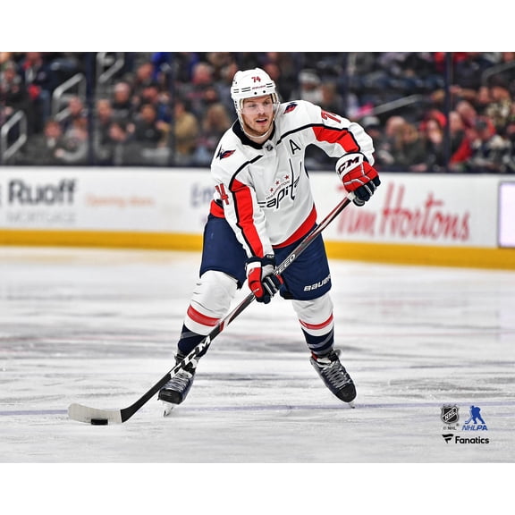 John Carlson Washington Capitals Unsigned White Jersey Skating Photograph
