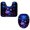 Multicolor 3, variant on PhooArto Toilet Lid Cover and U-Shaped Toilet Floor Mat Set of 2 Pieces, Abstract Art Geometric Pattern Toilet Mat Set, Machine Washable Seat Covers Non-Slip Absorbent Rugs