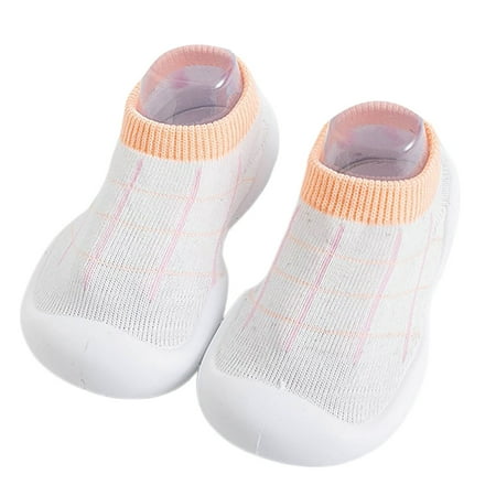 

Ierhent Baby Walking Shoes Baby Girls Boys Loafers Crib Shoes Sneakers for First Walkers(Orange 18)
