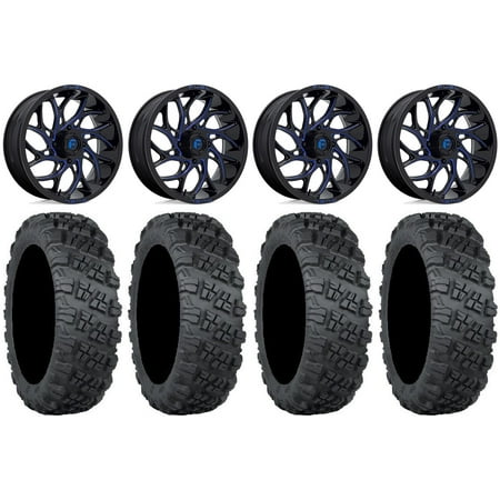 Fuel Runner 18 Wheels Blue 28 Versa Cross V3 Tires Can-Am Commander Maverick Renegade Outlander Defender Fuel Runner 18 Wheels Blue 28 Versa Cross V3 Tires Can-Am Commander Maverick Renegade Outlander Defender