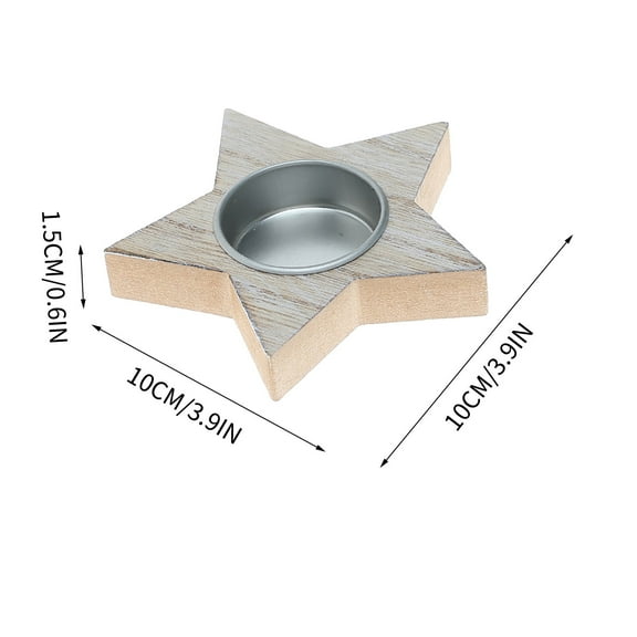 Tainini Wooden Candle Holder – 3inch Handmade Decorative Candles Holders for Christmas Decoration