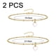 thumbnail image 2 of Pulseras y Tobilleras de Cadena de Acero Inoxidable para Hombre Mujer, Pulsera 15+5cm, Tobillera 21+5cm Ajustable, 2 of 6