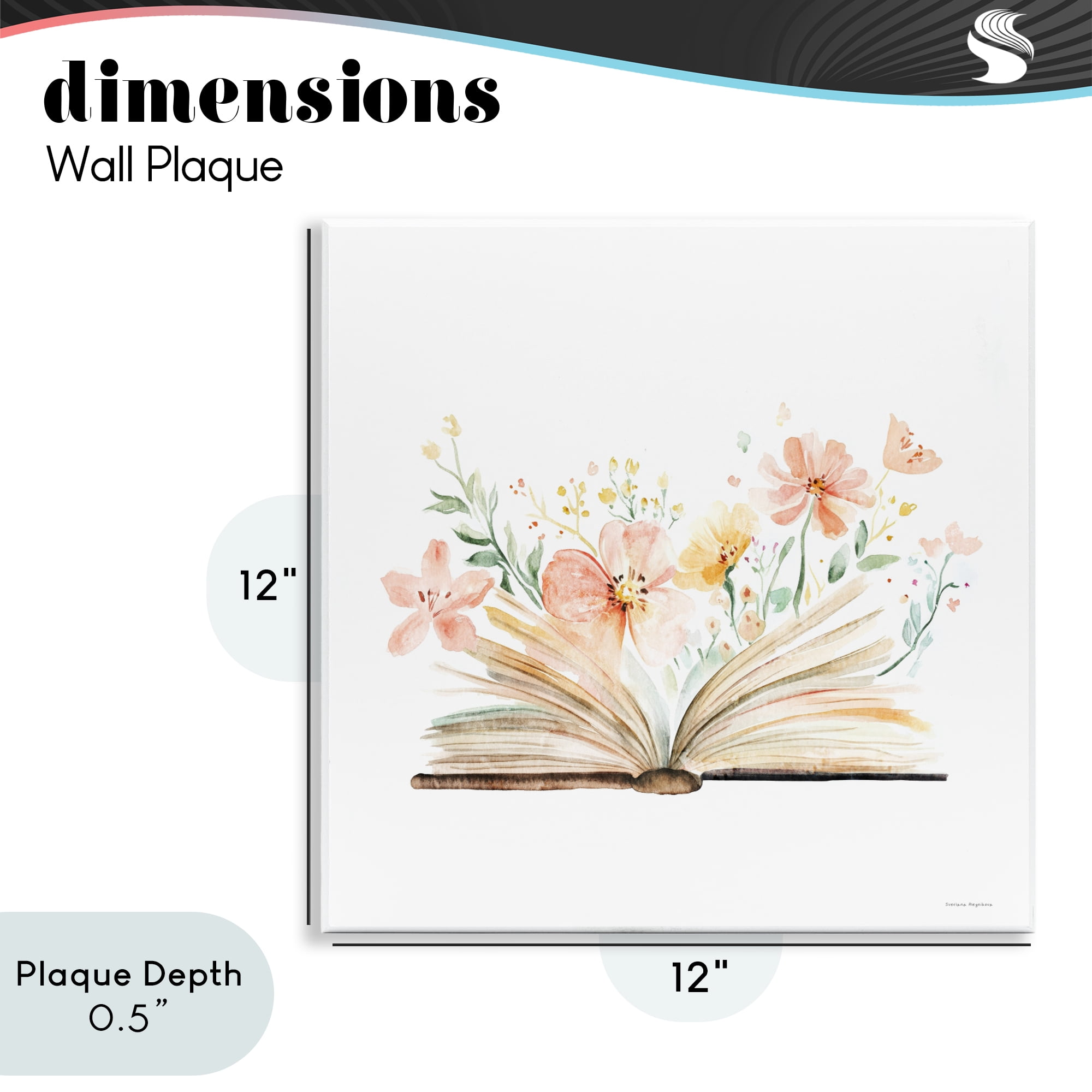 Stupell Industries Floral Flourishing Words Wall Plaque Art, design by Svetlana Aleynikova