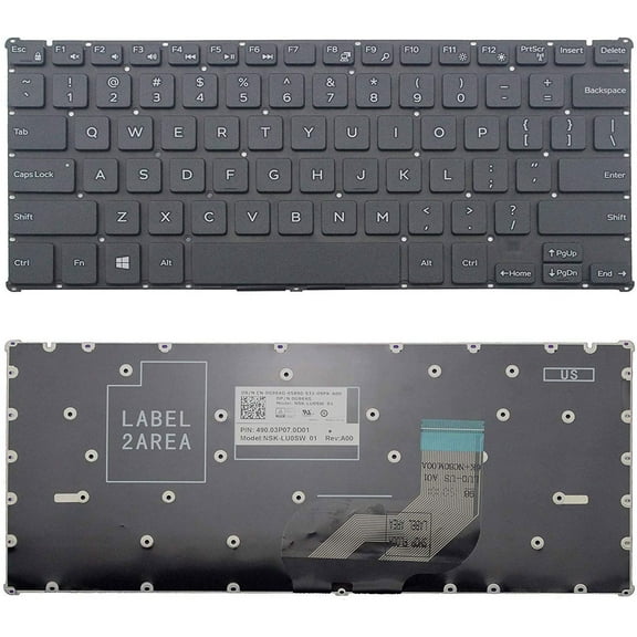 New US English Black Keyboard (Without palmrest) Replacement for Dell Inspiron 11.6" 11 3185