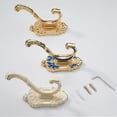 thumbnail image 5 of 2-Pack Decorative Wall Hooks in Rustic Vintage Style: Aluminum Heavy Duty for Hanging Coats, Purse & Clothes in Hallway, Bathroom - Crown Theme, 5 of 6
