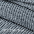 thumbnail image 4 of EVERGRACE Cotton Gauze King Bedspread, Ultra Soft Prewashed Pick Stitch Matelassé Coverlet, Lightweight Textured Oversized King Quilt Bedding Set for All Season, with 2 Shams, Fog Gray, 4 of 8
