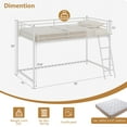 thumbnail image 6 of Zimtown Junior Metal Twin Loft Bed, White, 6 of 10