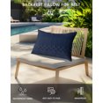 thumbnail image 4 of Pack of 2 Outdoor Lumbar Pillow Covers 11x16 Inch, Navy Blue White Geometric Waterproof Throw Pillow Covers Set, Modern Herringbone Abstract Art Decorative Cushion Cases for Patio Porch Car, 4 of 7