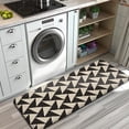 thumbnail image 3 of Black Beige Chevron Pattern Kitchen Rug Mat,Kitchen Runner Rugs Non Skid Washable,Decorative Kitchen Floor Mats for Kitchen,Sink,Laundry,17"x47.2", 3 of 7