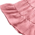 thumbnail image 5 of Girls Wide Leg Cotton Pants Kids Paperbag High Elastic Waist Palazzo Trousers Boho Summer Baggy Loose Plain Casual Beachwear, 5 of 7