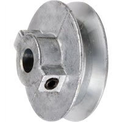 Chicago White Metal Single V Grooved Pulley - Zinc, 2 Inch Diameter - 2 in