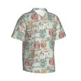 thumbnail image 2 of Haiem Cute Owl Printed Hawaiian Shirt for Men - Men’s Casual Beach Summer Shirts - Stretch Fabric with Modern Fit-Small, 2 of 9