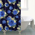 thumbnail image 4 of Pioneer Flower Floral Print Pattern Shower Curtain 84"x72", Bathroom Decorative Shower Curtain Set with 12 Hooks, Waterproof Washable, 4 of 6