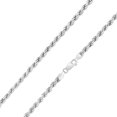 thumbnail image 2 of NYC Sterling Silver Necklace Chains, 925 Silver Chain Men and Women 1.2mm - 4 mm and 16 to 24 Inches Chain, Rhodium Plating Silver Jewelry, Rope Diamond-Cut Braided Twist Link, 2 of 6