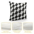 thumbnail image 4 of GOSMITH  Black and White Checkered Plaid Throw Pillow Covers Pillow Cushion Cases Square Pillowcases for Sofa Bedroom Living Room Car, 4 of 5